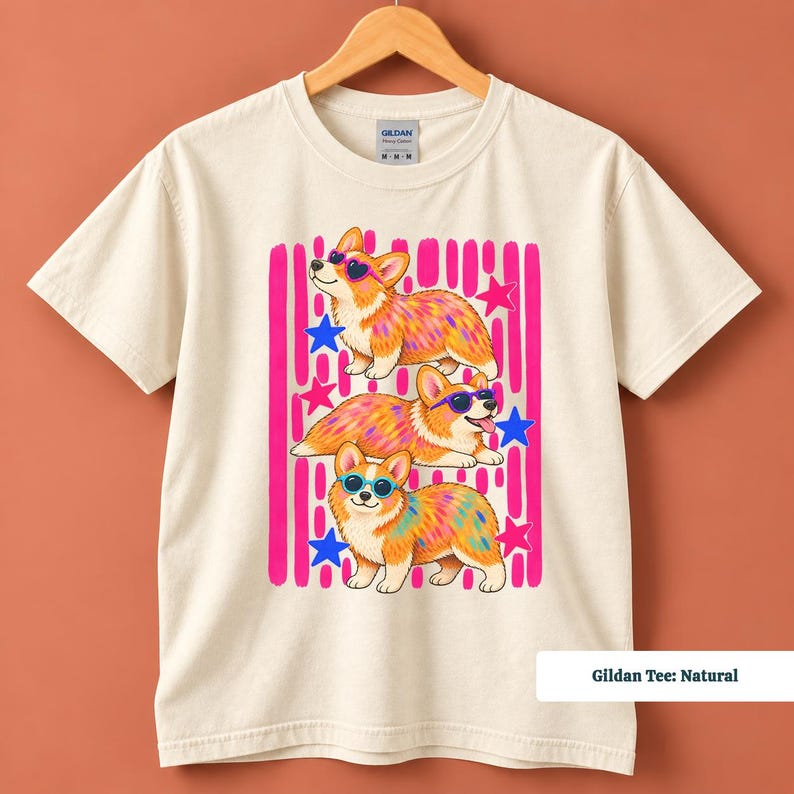 Funny corgi shirt featuring playful corgi artwork with pink stripes, corgi shirt, corgi sweatshirt, corgi gifts, corgi merchandise, retro corgi shirt, pink corgi shirt, corgi mom shirt, corgi tshirt, custom corgi shirt, corgi shirt men, 90s corgi tee, corgi lover gift