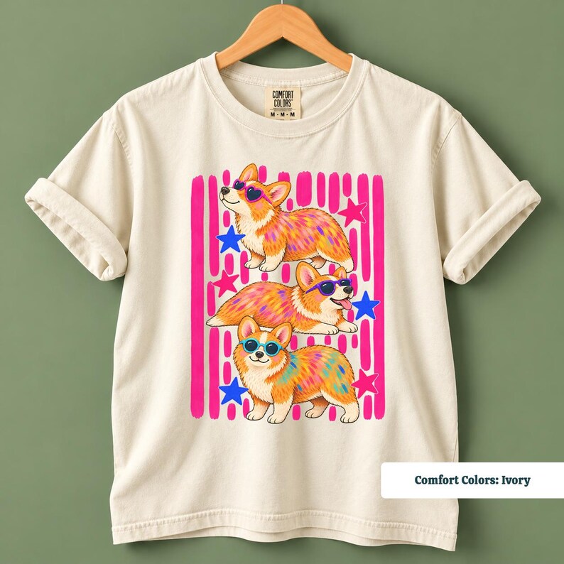 Corgi shirt and corgi sweatshirt for dog lovers, funny corgi shirt with pink stripes, corgi gifts, corgi merchandise, retro corgi shirt, pink corgi shirt, corgi mom shirt, corgi tshirt, custom corgi shirt, corgi shirt men, 90s corgi tee, corgi lover gift