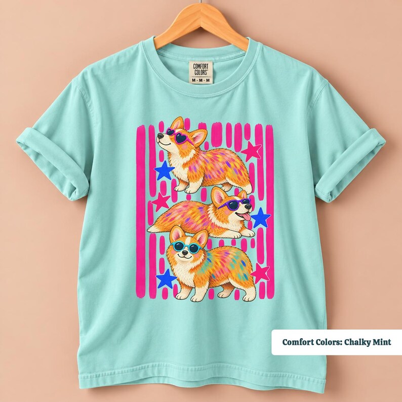 Corgi shirt featuring funny corgis with vintage inspired pink stripes, funny corgi shirt, corgi sweatshirt, corgi gifts, corgi merchandise, retro corgi shirt, pink corgi shirt, corgi mom shirt, corgi tshirt, custom corgi shirt, corgi shirt men, 90s corgi tee, corgi lover gift