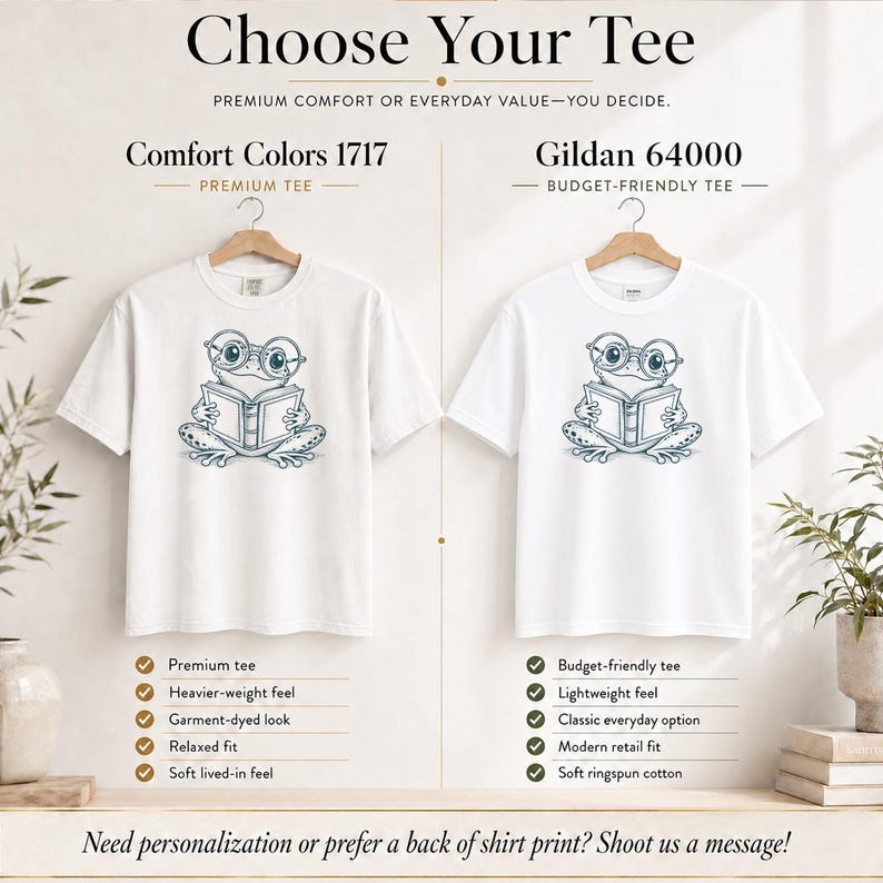choose your tee 1. Bookish shirt featuring an adorable sketch style frog wearing oversized round glasses while reading a book, cute frog shirt, book club sweatshirt, book lover shirt, reading shirt, frog reading shirt, book club shirt, library shirt, book lover gift, frog lover gift, frog sweatshirt, bookish sweatshirt, comfort colors shirt, bookworm shirt, reader gift, librarian gift, reading lover gift, book club gift, cute frog gift, bookish reader tee