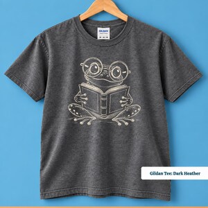Book club sweatshirt for readers with a charming sketch frog wearing oversized eyeglasses and holding an open book, cute frog shirt, book lover shirt, reading shirt, frog reading shirt, bookish shirt, book club shirt, library shirt, book lover gift, frog lover gift, frog sweatshirt, bookish sweatshirt, comfort colors shirt, book club gift, bookworm shirt, reader gift, librarian gift, cute frog gift, reading lover shirt, bookish gift