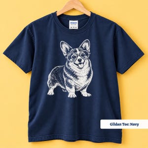 This corgi shirt and corgi merchandise design features a lovable corgi with glasses and a charming vintage inspired look. The corgi glasses shirt mixes retro corgi shirt styling with geeky dog personality, creating a fun vintage dog tee and corgi mom shirt for dog lovers.
