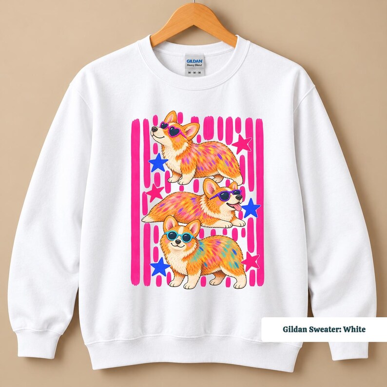 Corgi shirt featuring cute funny corgis and nostalgic pink stripes, funny corgi shirt, corgi sweatshirt, corgi gifts, corgi merchandise, retro corgi shirt, pink corgi shirt, corgi mom shirt, corgi tshirt, custom corgi shirt, corgi shirt men, 90s corgi tee, corgi lover gift