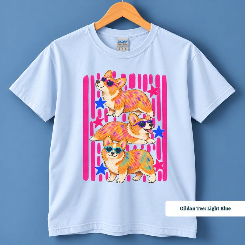 Corgi shirt with colorful retro inspired dog artwork, funny corgi shirt, corgi sweatshirt, corgi gifts for corgi lovers, corgi merchandise, retro corgi shirt, pink corgi shirt, corgi mom shirt, corgi tshirt, custom corgi shirt, corgi shirt men, 90s corgi tee, corgi lover gift