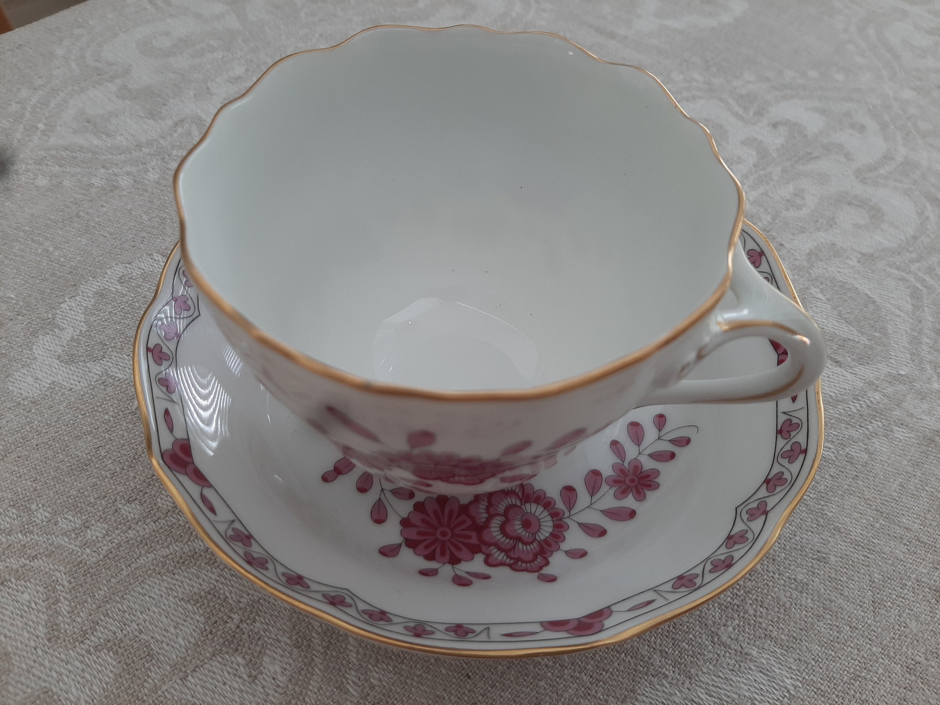 C：フッチェンロイター アンティーク ソースサーバー（ドイツ製） HUTSCHEN REUTHERティーカップ&ソーサー*皿 ドイツ フッチェンロイヤー