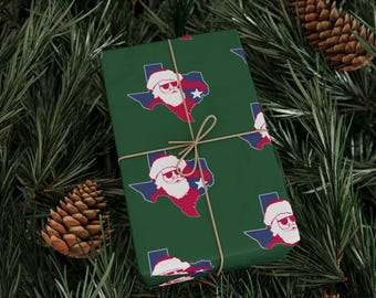 Texas Santa Wrapping Paper