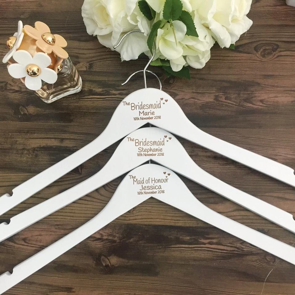 Wedding Coat Hangers Personalised with Names for Bridesmaid Etsy