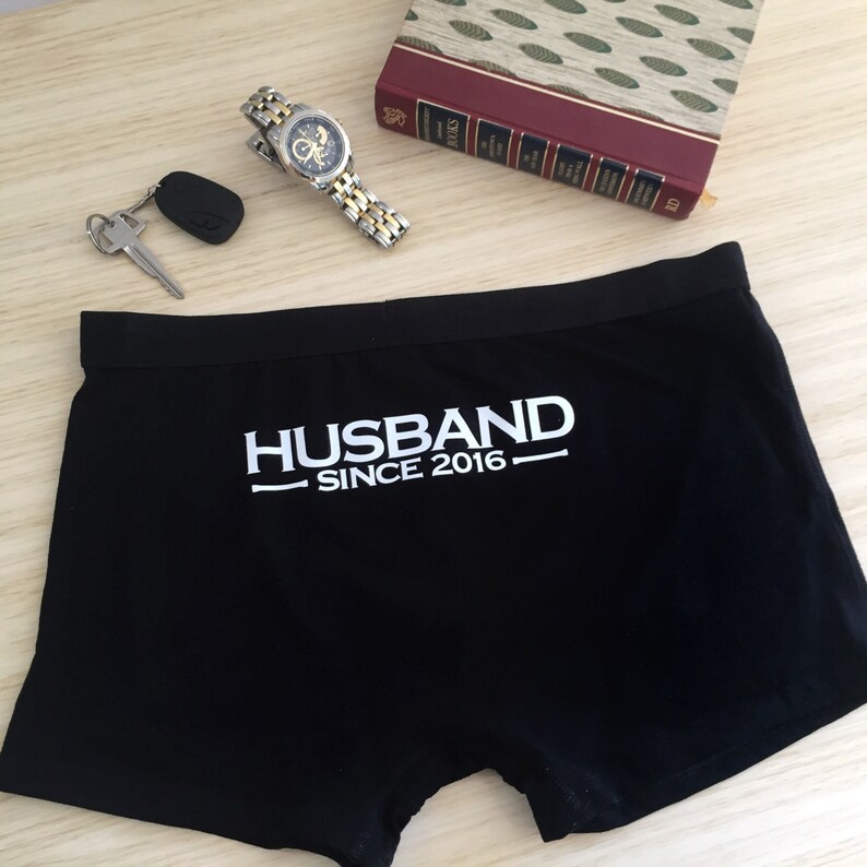 Novelty Husband Since Underwear Funny personalised Groom Etsy