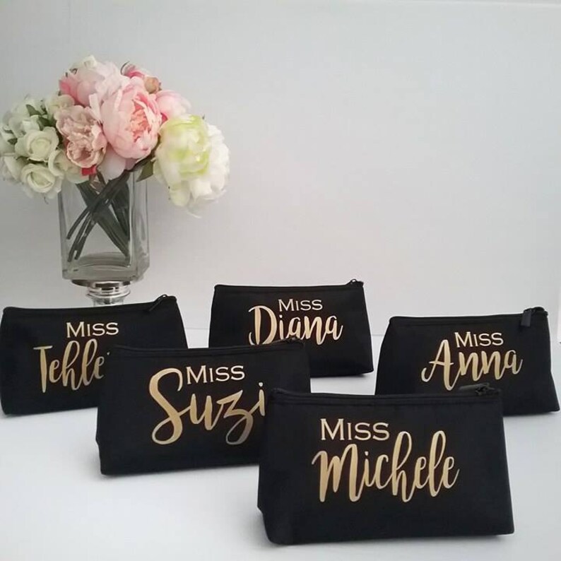 Bridesmaid makeup bag Personalised bridesmaid gift Etsy