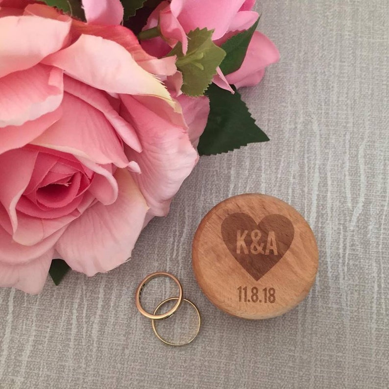 Custom Wood Ring Box Personalised Wedding Ring Box Engraved Etsy