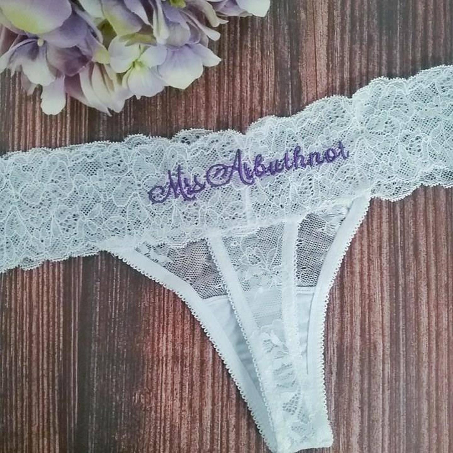 Personalised Bride Underwear Wedding Underwear Personalised Etsy
