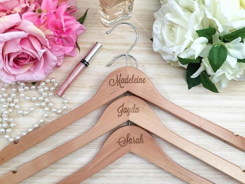 Personalised Name Coat Hanger Bridesmaid Gift Baby And Christening Gifts Australia Shower Idea