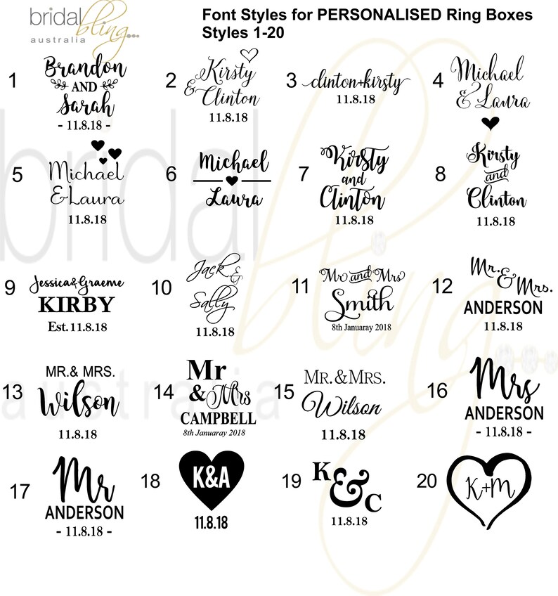 Personalised Clear Ring Box Elegant Wedding Ring Box Custom Etsy