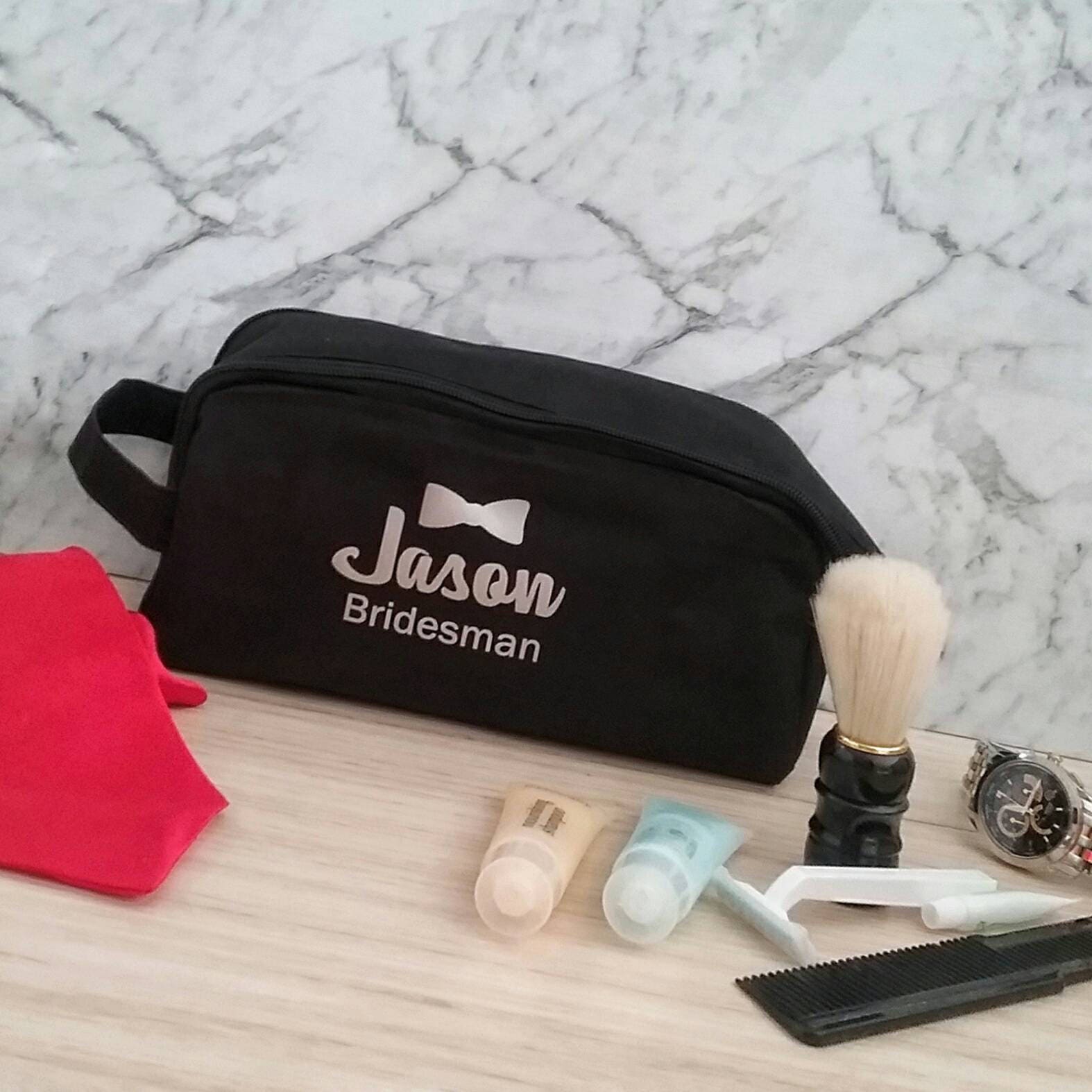 Grooms toiletry bag groom gift groomsmen gift bestman gift Etsy