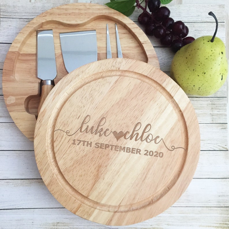 Engagement Gift Cheese Board Gift for Couple Cutting Board Etsy