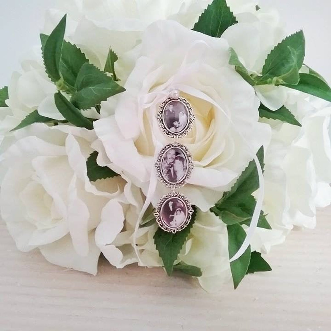 Bouquet Photo Charm for Brides Bouquet Wedding Bouquet Charm Etsy
