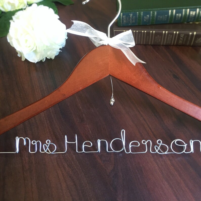 Personalised Coat Hanger Bridal Hanger Custom Wire Name Coat Etsy