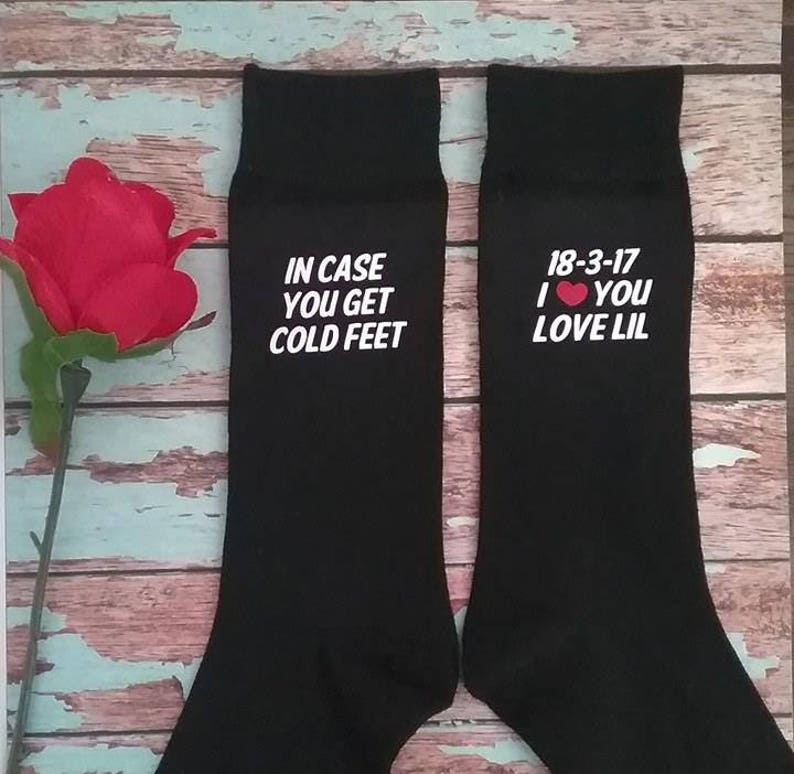 Groom Socks Cold Feet Socks Personalised Wedding Socks Etsy