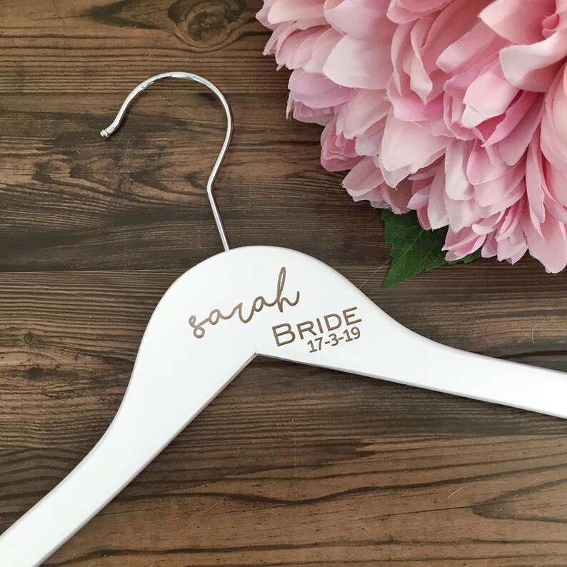 Personalised Wedding Coat Hangers with Laser Engraved Names Etsy