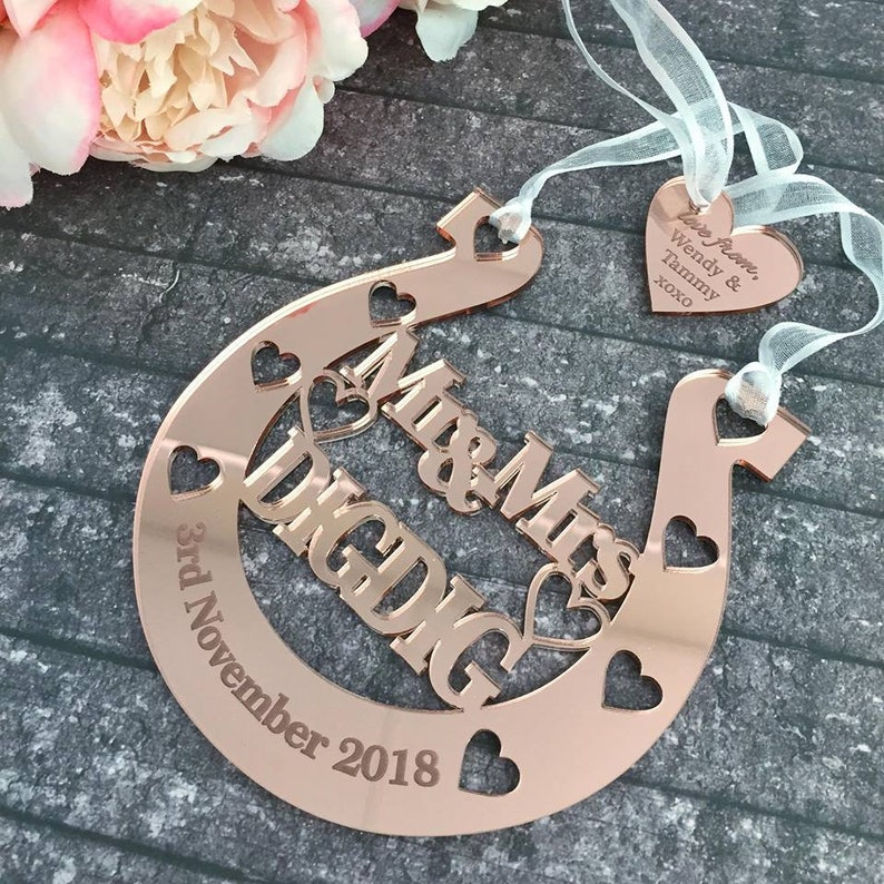 Lucky Wedding Horseshoe Custom Horseshoe Gift For Bride Etsy