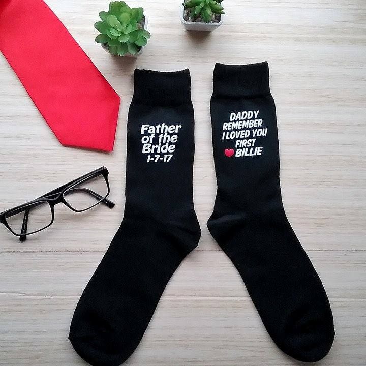 Father of the Bride Socks personalised wedding socks | Etsy