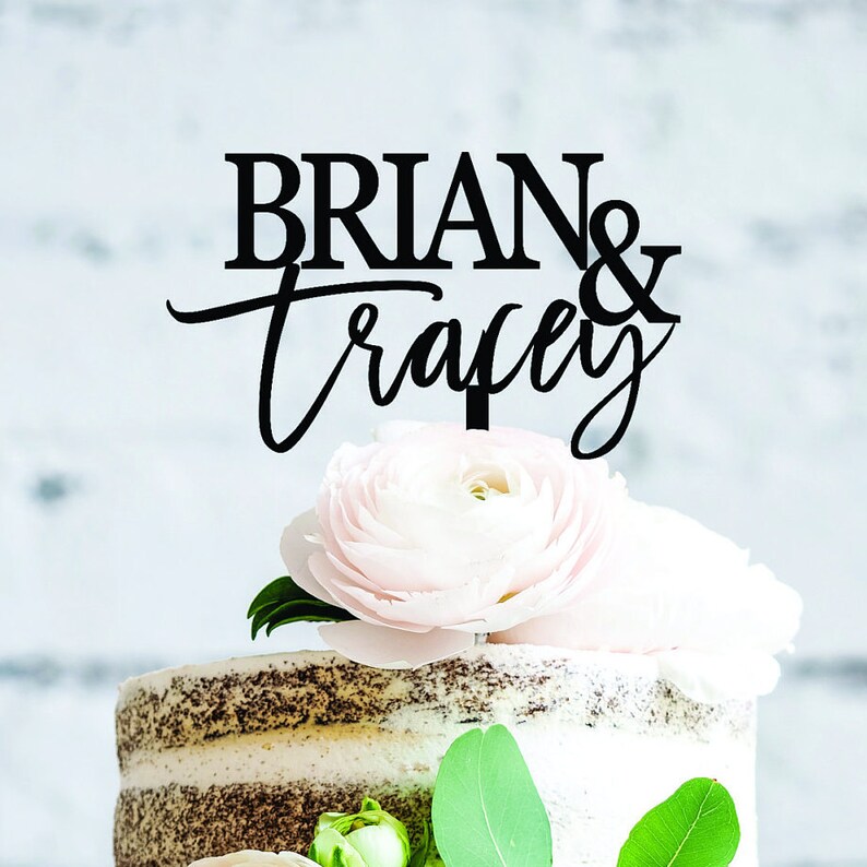 Personalised Cake Decoration Australia Custom Couple Name Wedding Wedding Cake Topper Engagement Celebration Cake Topper 2 Word Topper