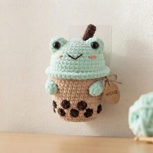 Frog Boba Crochet Pattern, Bubble Tea Amigurumi PDF, Cute Frog Plushie Tutorial, Kawaii Tea Cup Crochet, Animal Hybrid Craft Pattern