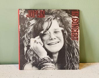 Vintage Original Janis Joplin in Concert Live Vinyl Album Record