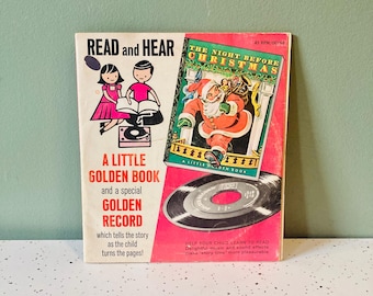 The Night Before Christmas - Vintage Vinyl - Christmas 45 Little Golden Books Record - 1960s