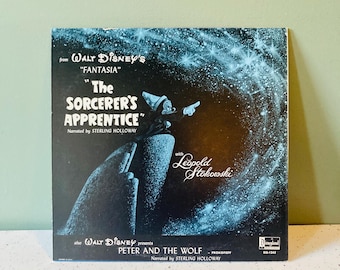 Disney Records - Vintage Vinyl - The Sorcerer’s Apprentice (Fantasia) & Peter and the Wolf - Record - 1960s