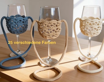 Porte-verre à vin au crochet