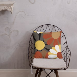 Retro Spring Flower Power Pillow Double Sided Design Art Pillow Home Decor image 2