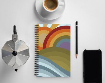 Rainbow Landscape Spiral Notebook