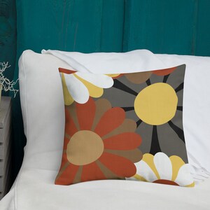 Retro Spring Flower Power Pillow Double Sided Design Art Pillow Home Decor image 8