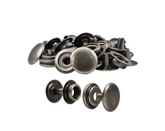 Springfield Leather Company Antique Nickel-Plated Snaps - Line 20 (20 Pack)