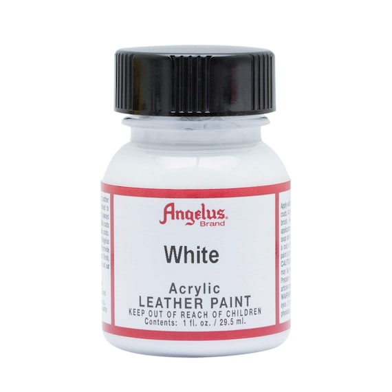 Angelus Brand Acrylic Leather Paint - White - 1oz 