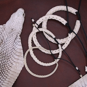 King Cobra Vertebrae Bracelet | Snake Spine Bracelet | Real Snake Bracelet | Available in White, Black, and Natural