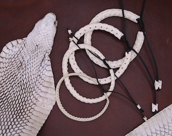 King Cobra Vertebrae Bracelet | Snake Spine Bracelet | Real Snake Bracelet | Available in White and Black