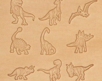 Conjunto de sellos de dinosaurios 3D / Sellos de dinosaurios / Sellos de cuero