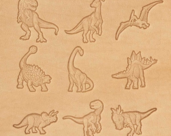 3D Dinosaur Stamp Set – Leather Craft Dino Stamps for Tooling