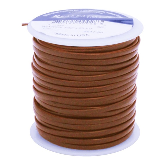 Earth Tone Calfskin Leather Lace | Realeather, 50-Yard Spool