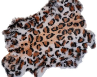 Tanned and Dyed Rabbit Skin | Genuine Rabbit Fur Décor