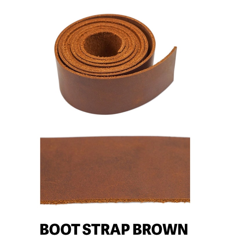 Oil Tan Leather Strap, 64 Boot Strap Brown