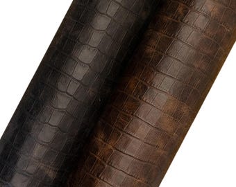 Embossed Gator Belly Cowhide – 2/3 oz Leather Side, Sold by the Sq Ft