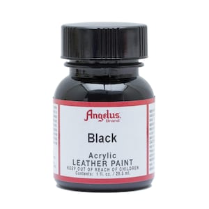 Angelus Leather Paint | Black Acrylic Leather Paint 1oz | Official Angelus  Brand