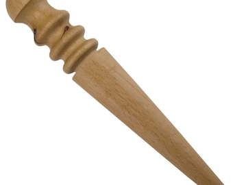 Wood Slicker Burnishing Tool – Multi‑Size Leather Edge Slicker for Leathercraft