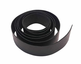 Oil Tan Leather Purse Strap, Colossus Black, 64 inch