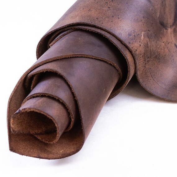 040211● 20AW CALEE COWHIDE LEATHER Assorted Full Grain Cowhide Leather Hides - 2-4 oz — Leather