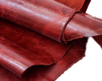 Colorful Venetian Upholstery Cowhide Leather | Rough Cut by the Square Foot