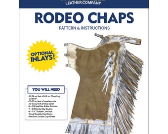 Rodeo Chap Pattern | Leather Sewing Pattern | Physical Sewing Pattern